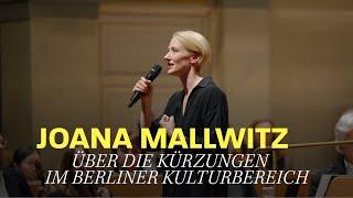 Joana Mallwitz zu den Kürzungen im Berliner Kulturbereich