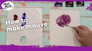 How to mix mauve - Acrylic paint mixing tutorial