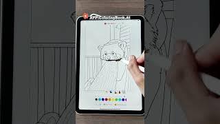 Coloring This Lazy Raccoon on ColoringBook.AI – Super Addictive! #LazyRaccoon#ColoringApp