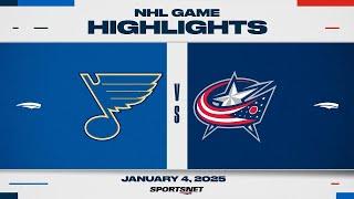 NHL Highlights | Blues vs. Blue jackets - January 4, 2025