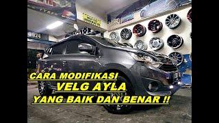 CARA GANTI VELG YG BAIK DAN BENAR - MODIFIKASI VELG DAIHATSU AYLA PAKAI HSR WHEEL RING 15