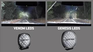 Lightforce Venom LEDs vs Genesis LEDs Beam Shot Comparison