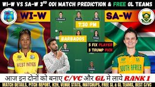 West Indies Women vs South Africa Women 3rd ODI Dream11 Predictions, WI-w vs SA-w Dream11 Team Today