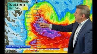 Cyclone Alfred (Thursday) - Gales, rain, huge seas - we have the latest forecast to Monday