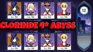 C0 Clorinde 4 Star Chevreuse Overload Spiral Abyss Floor 12 - Genshin Impact