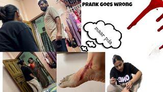 FAKE *injury*PRANK GOES WRONG maar pad gayi yaar#youtube #vlog #prank #viralvideo #trending