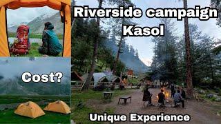 Him-trek River Side Camping in Kasol in Minus Degree Temperature 2023|Kasol Camps near Parvati River