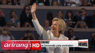 Hillary Clinton officially accepts Democratic party nomination