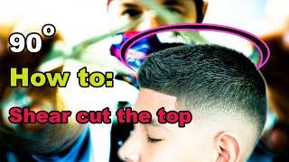 How to Cut the Top with shears | Easy Double guide technique