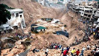 Horrific footage: Indonesian Muslims' homes collapse as floods devastate Sukabumi