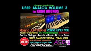 Roland Jupiter-8 Juno-106 Korg Kronos Uber Analog Volume 3 Sample Pack Rik Marston