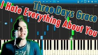 Three Days Grace - I Hate Everything About You [Piano Tutorial] Synthesia