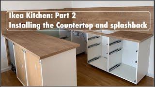 Our IKEA Kitchen: Part 2 - Installing Countertops and backsplash #ikea #kitchen #diy #howto #home