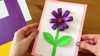 Easy beautiful paper flower - Paper crafts for kids #papercraftforschool #paperflower #papercrafts