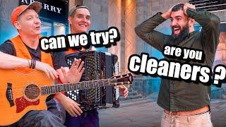 WHEN THE CLEANER GAVE A GUITAR, thay WERE VERY SURPRISED