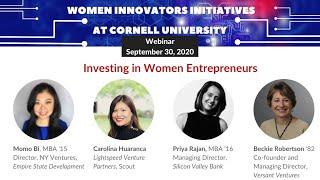 Investing in Women Entrepreneurs - Webinar 09/30/20