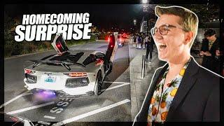 Homecoming in a V12 Lamborghini!