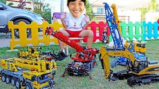 [1시간] 예준이의 중장비 자동차 장난감 조립놀이 포크레인 트럭놀이 Car Toy Assembly with Excavator Truck