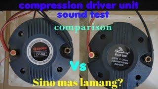 Crown CY300 vs Broadway BCS300 COMPARISON, SOUND CHECK. COMPRESSION DRIVER UNIT.