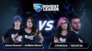 פרק 3: Lilinbloom & SpicyCrap vs GamerChannel & ItsWaterMelon - Rocket League