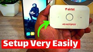 How To Setup & Configure Airtel 4G Wi-Fi Hotspot Router On Android Phone|Change WiFi Name & Password