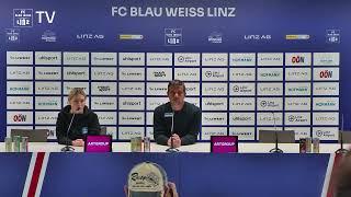 Pressekonferenz nach FC Blau-Weiß Linz vs. Wolfsberger AC