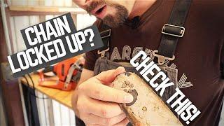 Chainsaw Chain Won't Turn - Easy Fix! (Husqvarna 550xp Mark II)