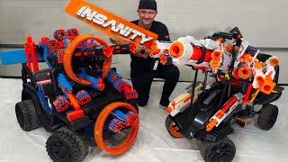 XSHOT INSANITY BATTLE TANK vs NERF CART