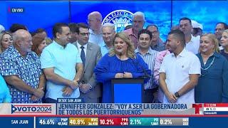 Jenniffer González celebra su ventaja en resultados preliminares