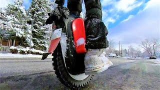 MINI ELECTRIC SNOWMOBILE! *Gotway Clark Pedals and Knobby Tire*