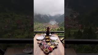 Most Scenic breakfast   Uzungöl Lake in Turkey #viralvideo #status