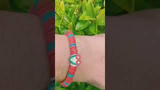 Preppy Clay Bead Bracelet Ideas for the summer #trending #claybeadbracelets #fypviral