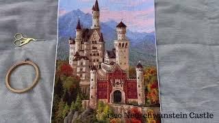 RIOLIS cross stitch kit review. 1520 Neuschwanstein Castle