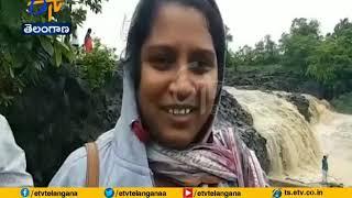 Bogatha Waterfalls | Tourists Express Happy | for Huge Water Flow | at Mulugu Dist