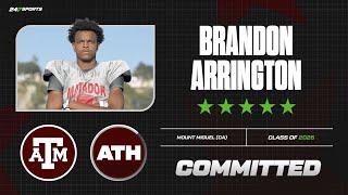 WATCH: 5-star ATH Brandon Arrington commits to Texas A&M | No. 29 Overall Player