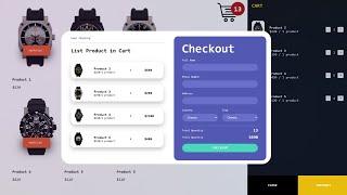 Create Shopping Cart And Checkout using HTML CSS & Javascript