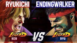 SF6 ▰ RYUKICHI (Ken) vs ENDINGWALKER (Ryu) ▰ High Level Gameplay