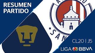 Resumen y Goles | Pumas vs Atlético San Luis | Jornada 5 - CL 2020 | Liga BBVA MX