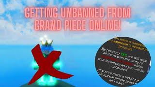 [GPO] GETTING UNBANNED IN GRAND PIECE ONLINE! (FAST)