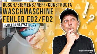 Siemens Bosch Waschmaschine Fehler E02 – Ursachen&Lösungen einfach erklärt!