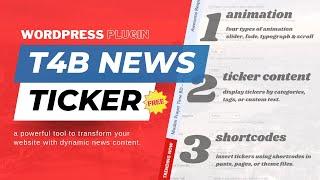 T4B News Ticker - Free Responsive News Scroller WordPress Plugin