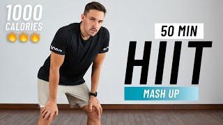 50 MIN FAT BURNING HIIT WORKOUT - Full body Cardio, No Equipment, No Repeat