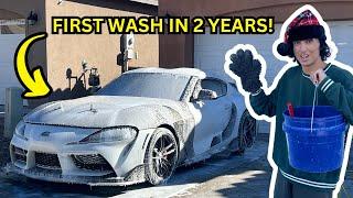 WASHING THE MOST DESTROYED SUPRA EVER (VLOGMAS)