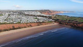 Sandy Bay Exmouth Devon 4K Drone Footage