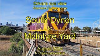 Drivers eye view, South Dynon to McIntyre yard, Aug 2024