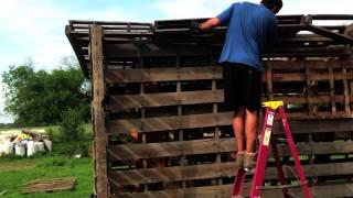 How to build with pallets, a chicken coop made of free materials part 6