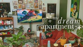 cozy apartment makeover & tour ‧₊˚彡  new gallery wall, shelf organization, & ambient lighting