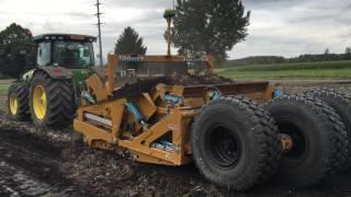 Toomey 3500B Scraper removing topsoil in Switzerland.