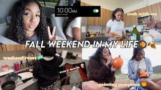 fall weekend in my life | weekend reset, cleaning my apartment + cook with me