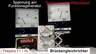 Demonstration eines Brückengleichrichters